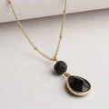 Aromatherapy Essential Oil Diffuser Onyx Glass Bead Necklace/Pendant